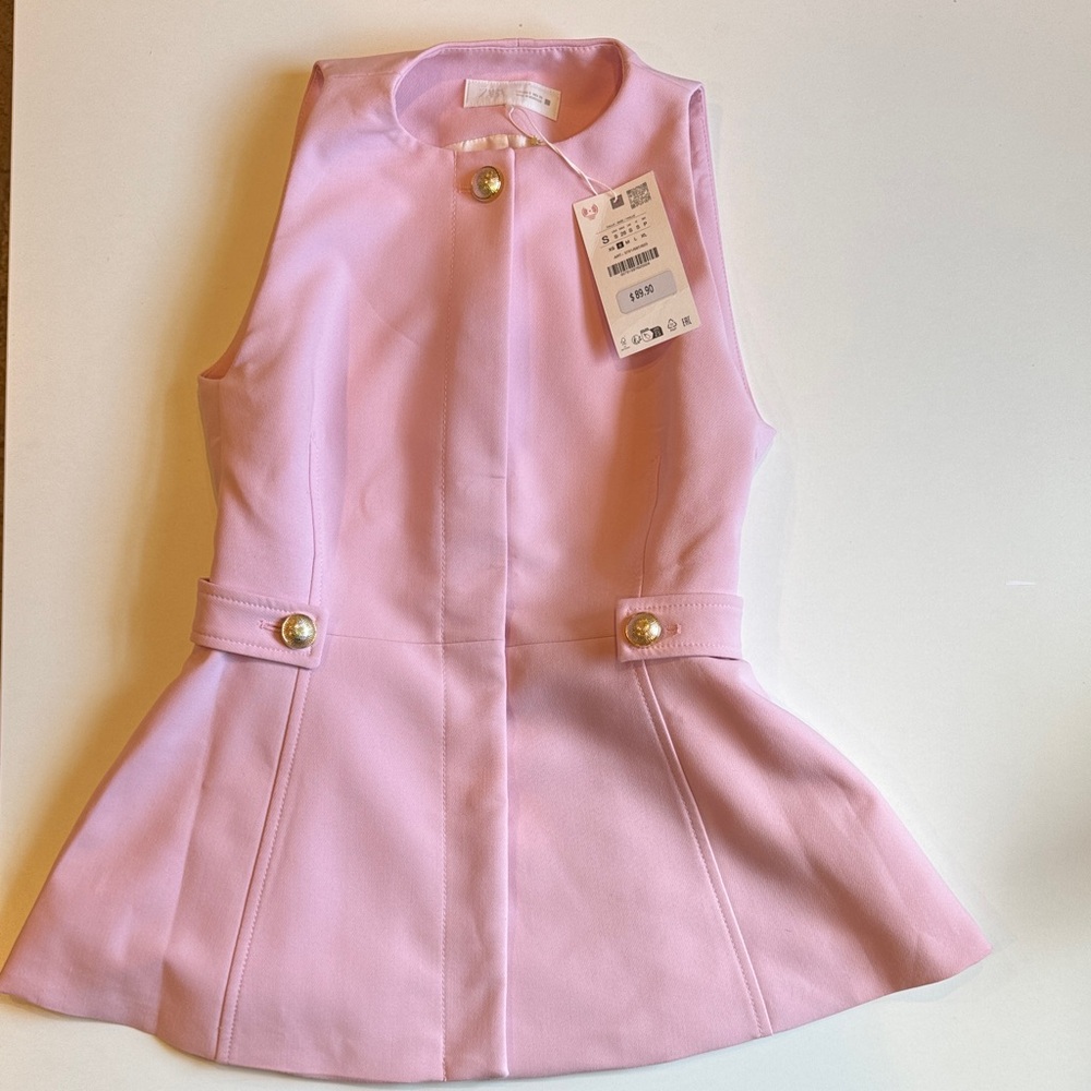 Zara Light Pink Wide Leg Jumpsuit - Picture 5 of 7